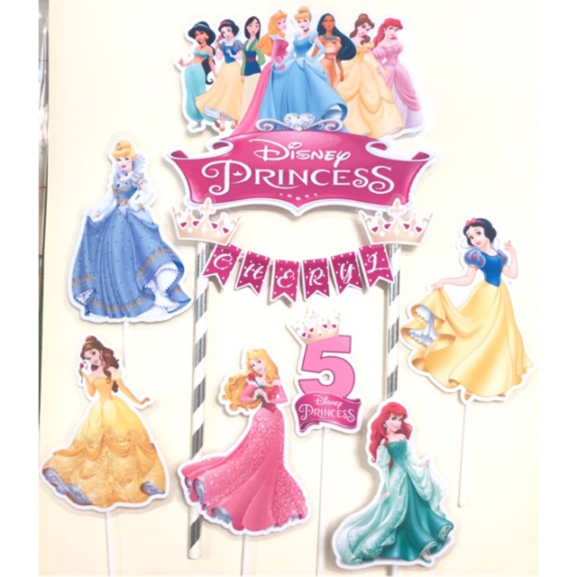 Disney Princess Cake Topper Set Of 6 Shopee Malaysia