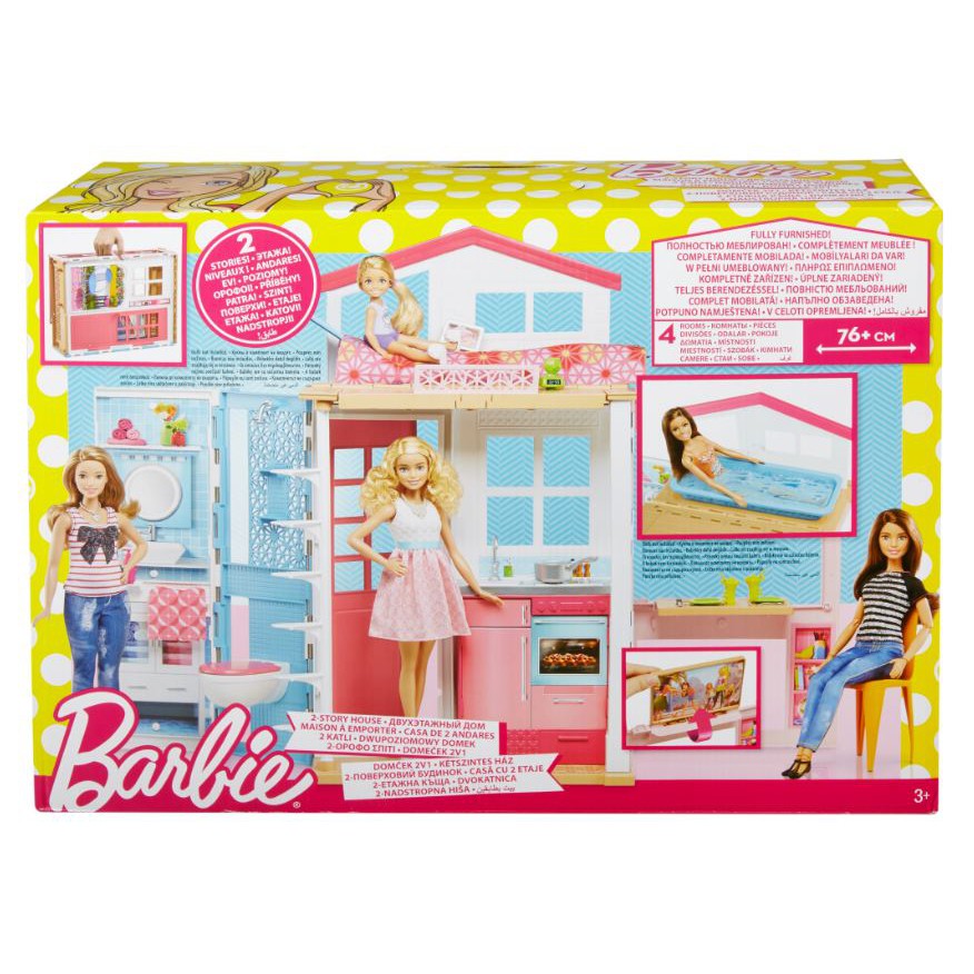 barbie 2 story house and doll