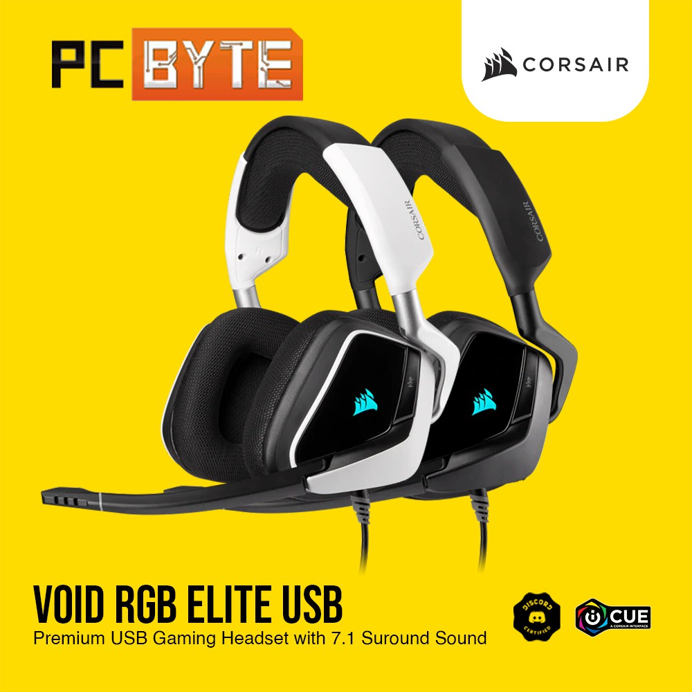 CORSAIR Void RGB Elite USB Premium Gaming Headset With 7.1 Surround