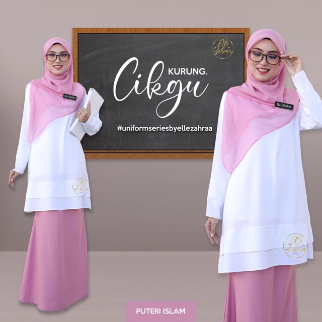 BAJU KURUNG UNIFORM BAJU PUTERI ISLAM KADET POLIS PANDU PUTERI PBSM