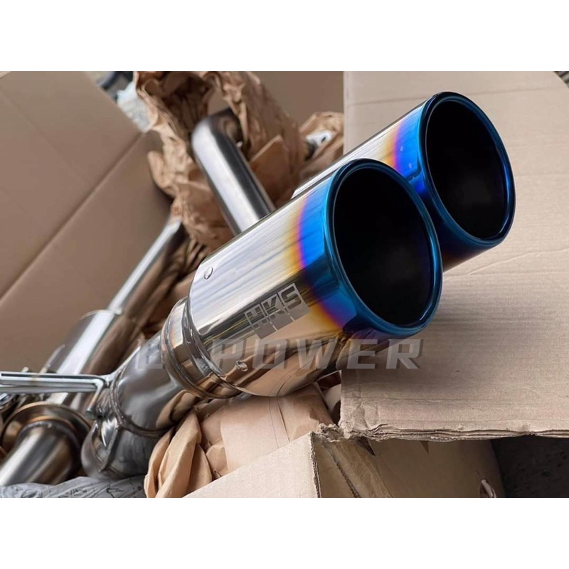 4X4 NEW HKS LEGAMAX SIDE TWIN TITANIUM MUFFLER ISUZU MUX HILUX REVO