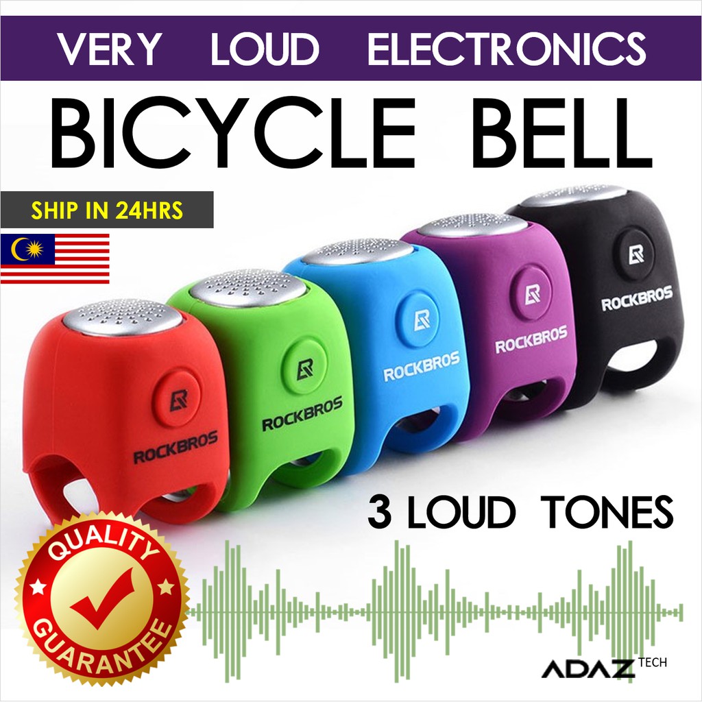 ORIGINAL ROCKBROS Electric Bicycle Bell Bike Ring Horn Alarm 3 Loud