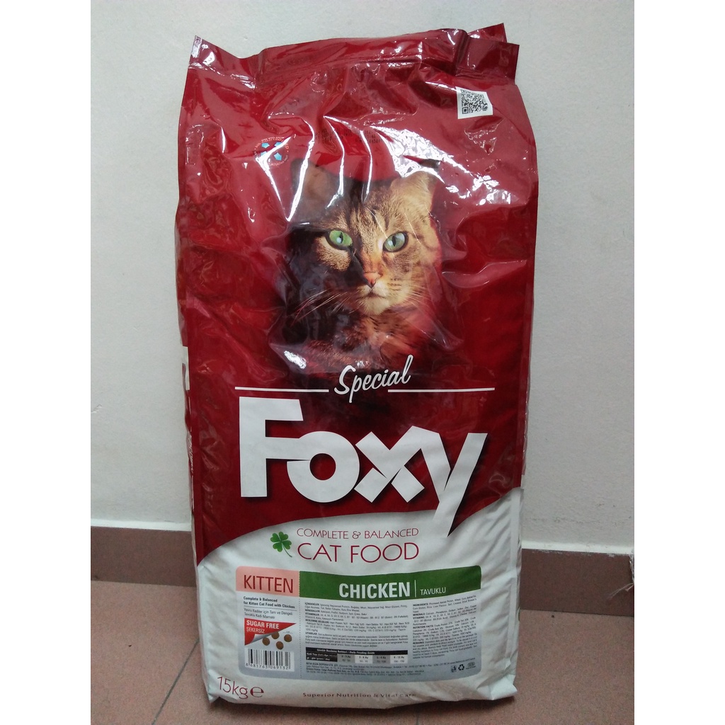 Foxy Kitten Cat Food 15kg (Discount Shipping RM8)