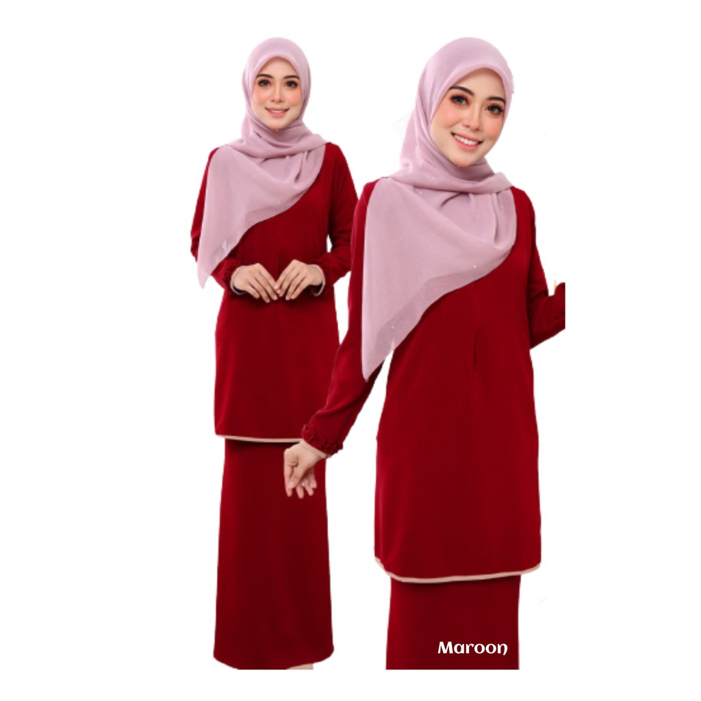 Buy S 3xl Baju Kurung Eesabelle Kurung Plus Size Kurung Moden Dark Choc Nude Choc Pink Belacan Maroon Rose Choc Seetracker Malaysia