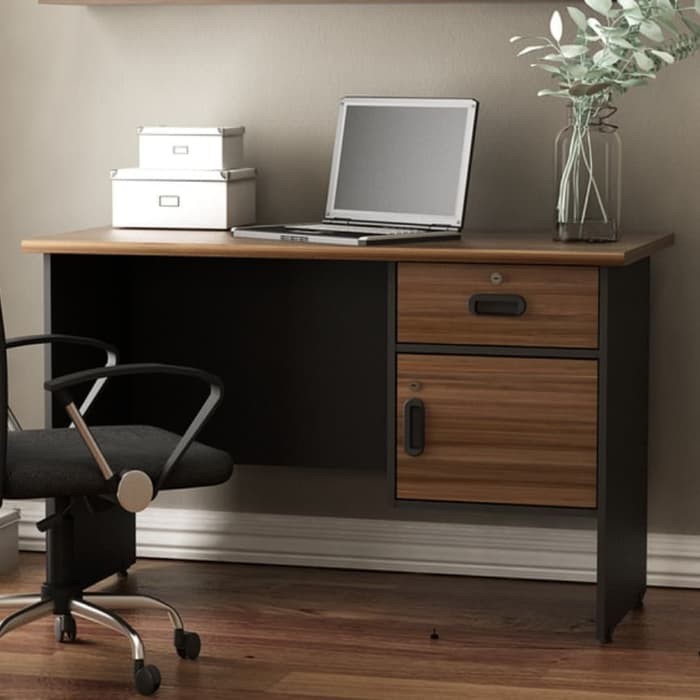 Office Work Table Staff 1 Person 1/2 Biro 120x60 Waterproof Table Leaf