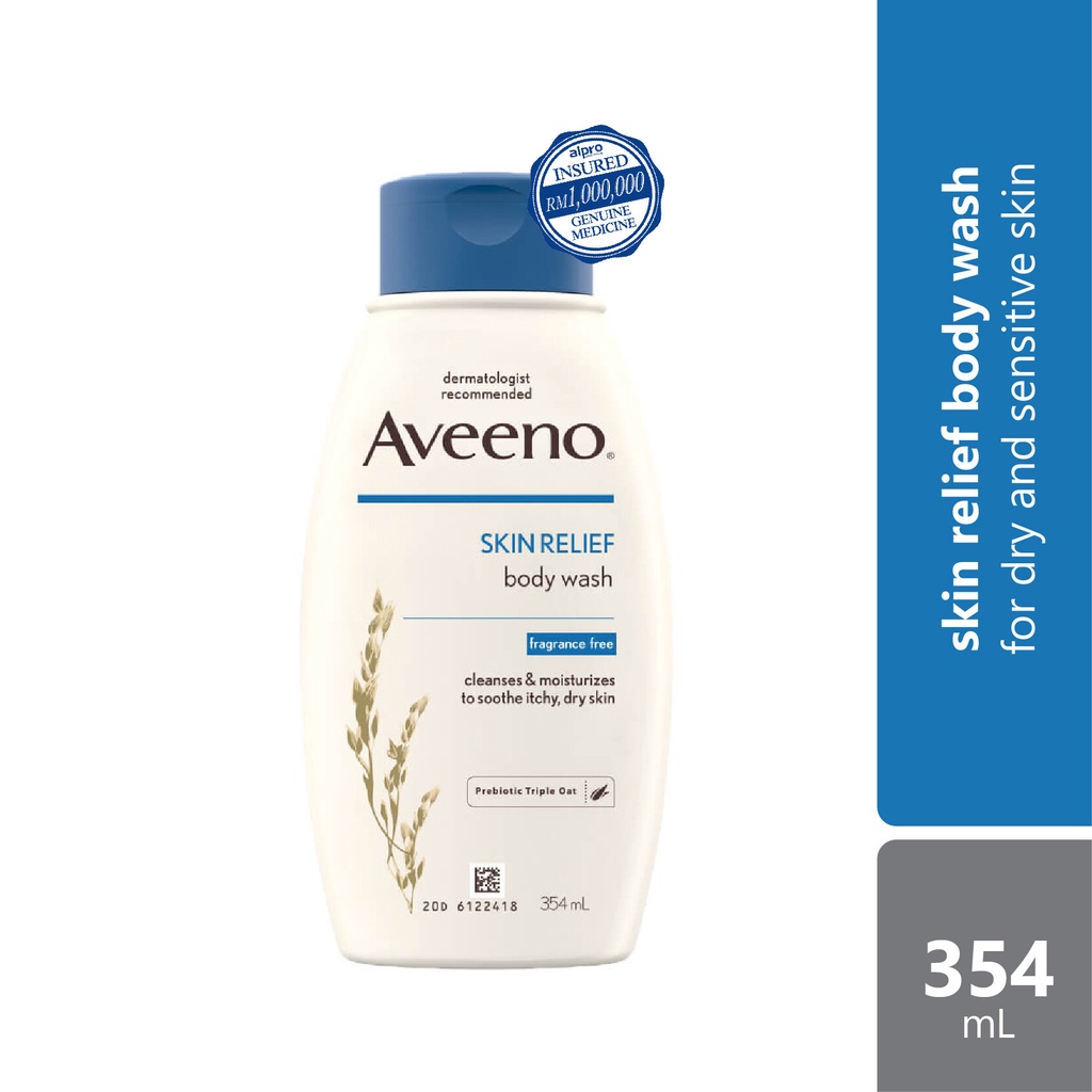 Aveeno Skin Relief Body Wash For Sensitive Skin Free from Fragrance, Dye or Soap (354ml