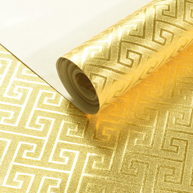 Textured Gold Foil Wallpaper Deep Embossed Silver Foil Gold Silver