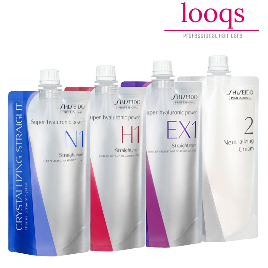 Shiseido Crystalizing Straight Hair Straightening Cream SET (N1/H1/EX1