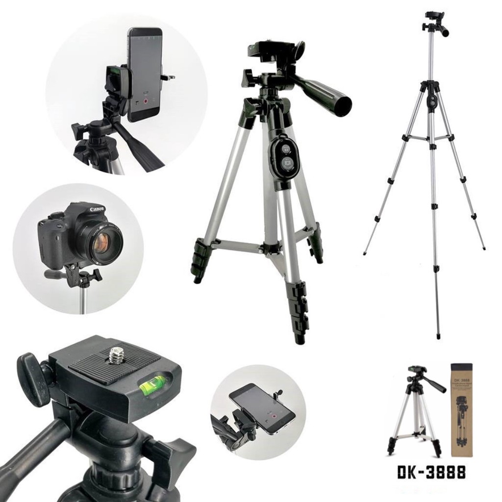 Tripod DK3888 Portable Foldable Camera Mobile Tripod With Bluetooth ...