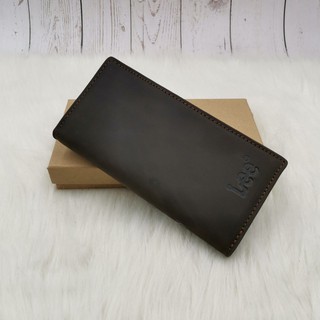 Long Wallet Genuine Cowhide Leather 