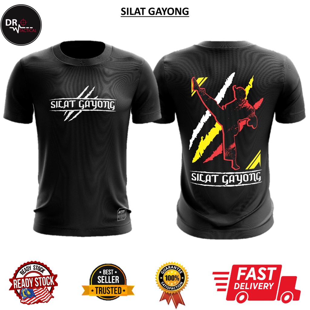 Dr Tactical Microfiber Eyelet Silkscreen Silat Gayong Unisex Sport T Shirt Baju Silat Shopee