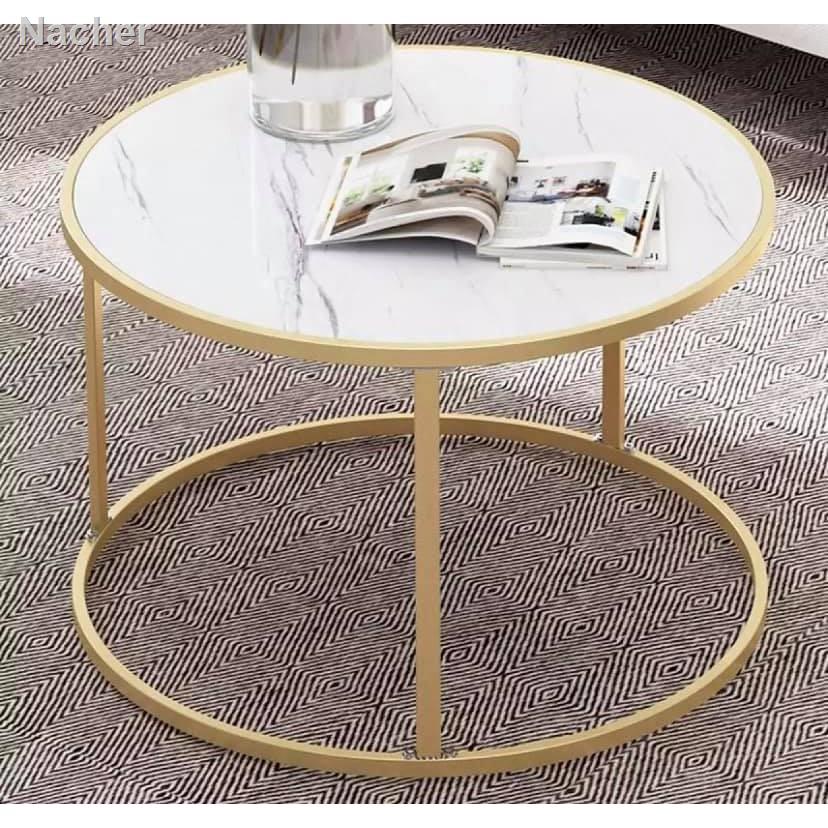 Nordic Round Coffee Table Side, Extra Large Round Accent Table