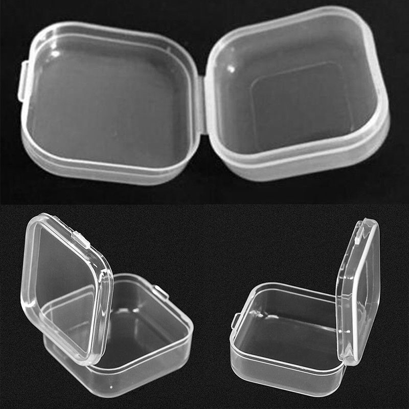 Plastic Mini Box Storage Case Compartment Jewelry Trinkets Transparent Accessory