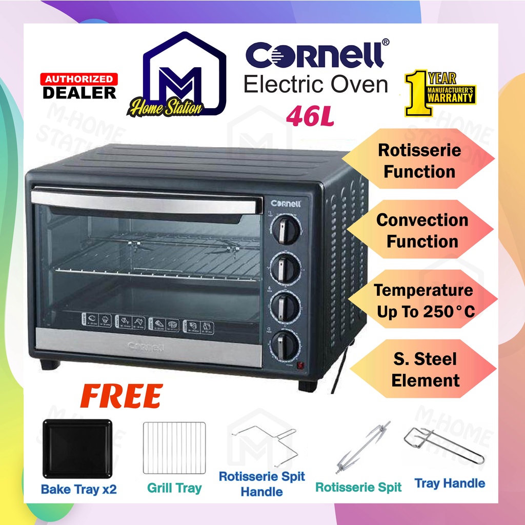 Cornell BIG Oven 46L With Rotisserie & Convention Function CEO-SE46L Ketuhar Elektrik Besar Grill 30L CEO-SE30L Pensonic