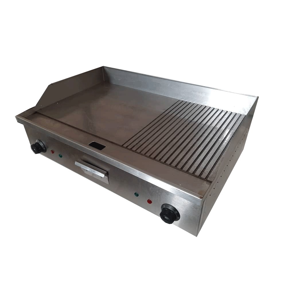 STAINLESS STEEL ELECTRIC GRIDDLE WITH GROOVE