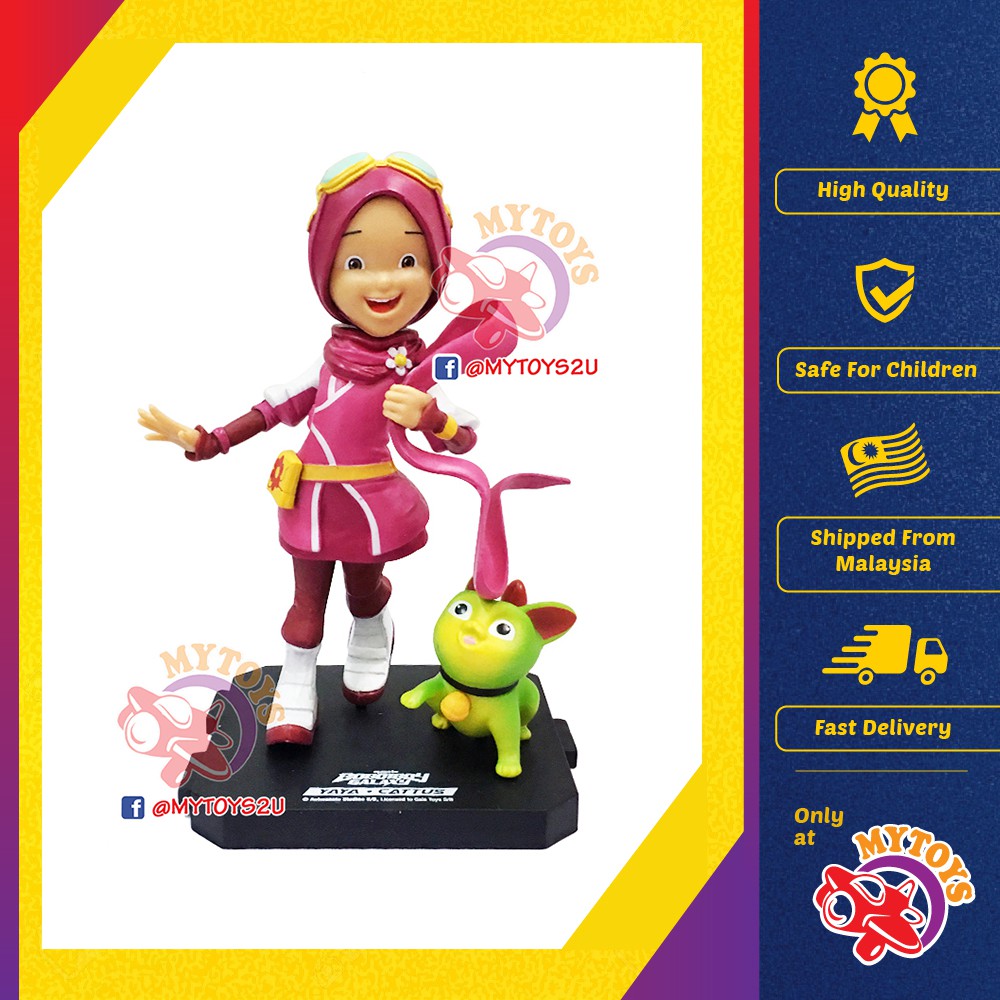 Boboiboy Original 16cm YAYA & CATTUS - Boboiboy Galaxy Character Action Figure Doll Toys for Boys Patung Aksi MYTOYS