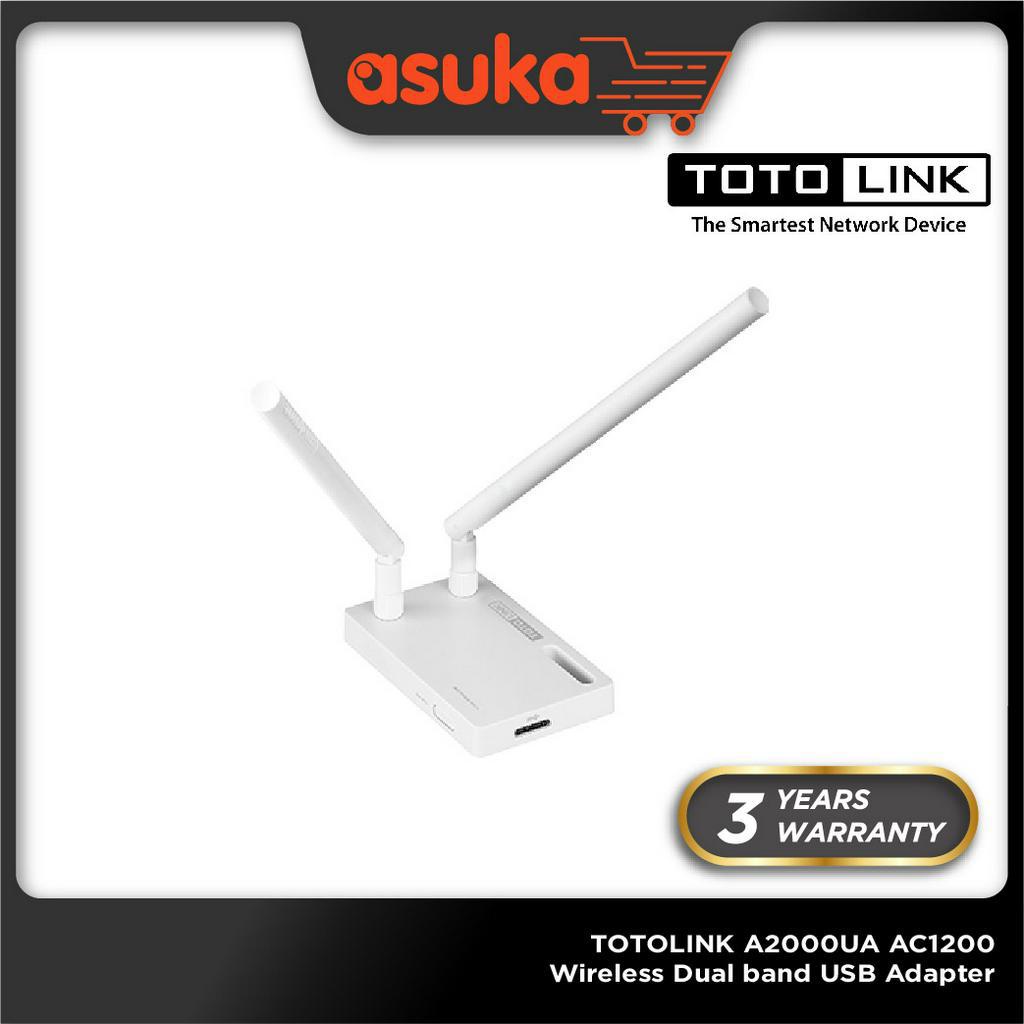 Totolink A2000UA Mu-Mimo 2 x 5dBi High Gain AC1200 USB 3.0 Wireless Wifi Network Adapter Dual Band 2.4GHz + 5GHz