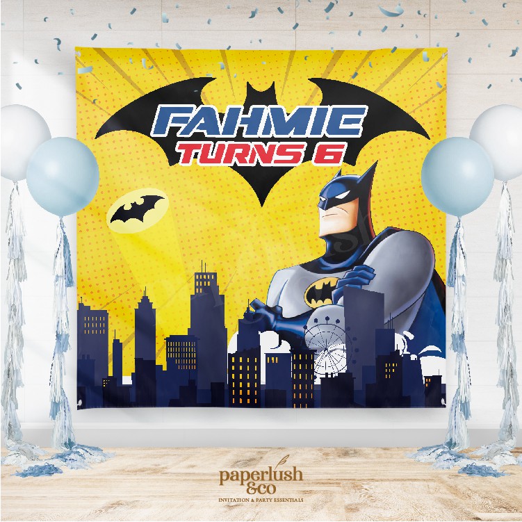 Birthday Banner | Birthday Backdrop | Hari Jadi - Batman | Shopee Malaysia