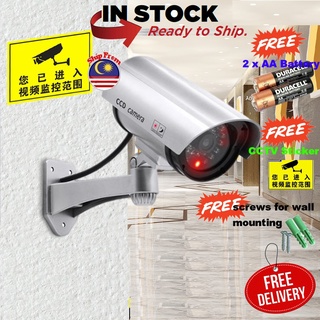 CCTV Fake Simulasi Palsu Dummy CCTV Wireless Security CCD IR Camera Anti Theft Guard Monitor Simulation LED CCTV