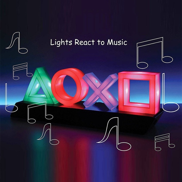 shopee: Neon Light PS4 Gaming Flash VOICE CONTROL PS RGB GAMING LED LIGHT Game Icon Light LED Desktop Music Acrylic Lampu Hiasan (0:0:Variation:Icon light A;:::)