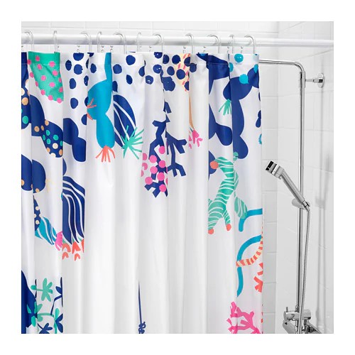 Ikea Lasjon Shower Curtain Multicolour Shopee Malaysia