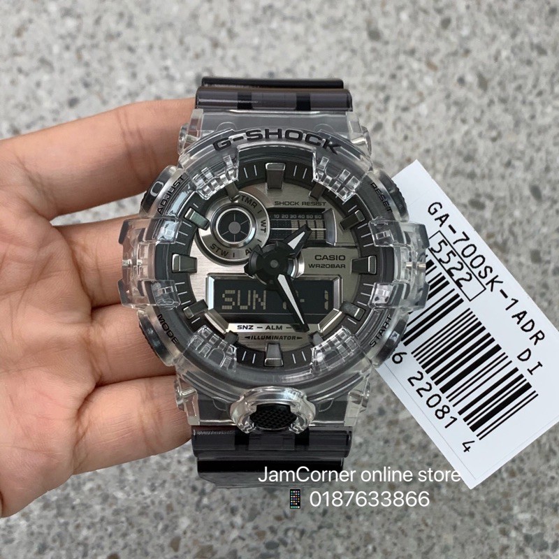 Casio G Shock Ga 700sk 1a Semi Transparent Resin With Metallic Vivid Shopee Malaysia