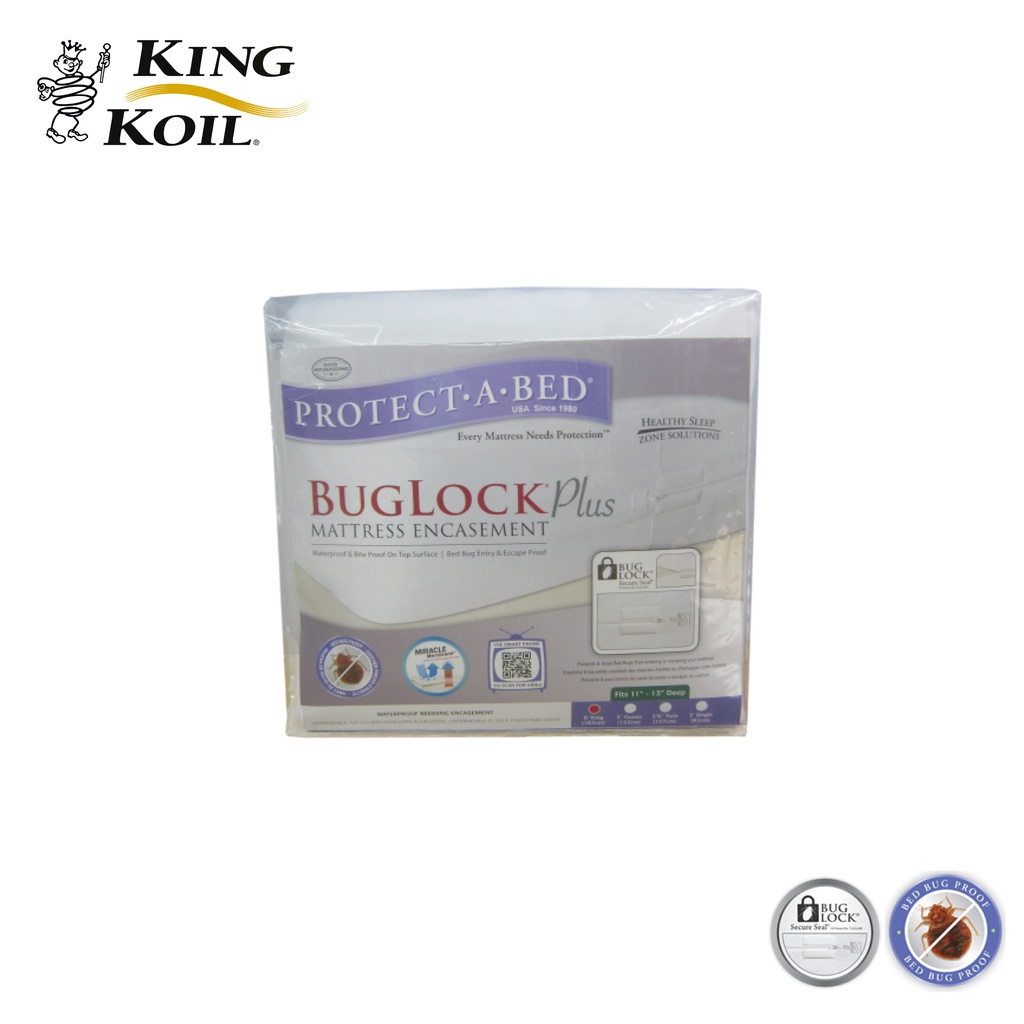 KingKoil Protect A Bed Buglock Plus Encasement Waterproof Mattress