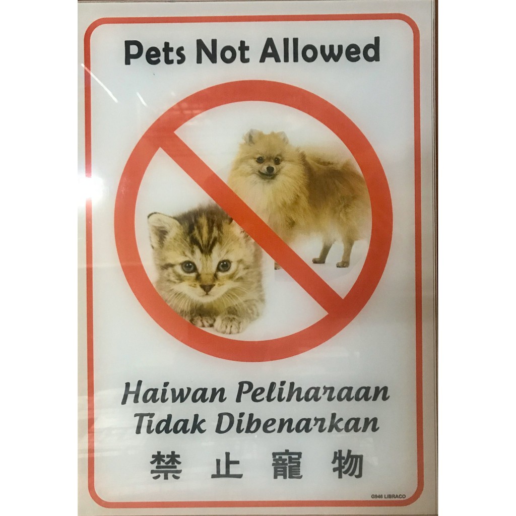 Pet Not Allowed Sign Shopee Malaysia