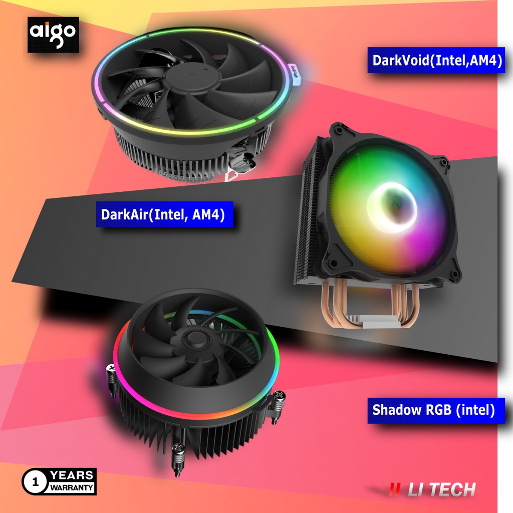 Aigo Darkflash Air Cooler DarkVoid | Shadow RGB | DarkAir Pro Intel ...