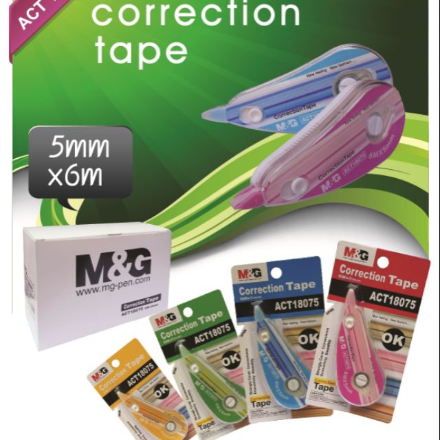 M&G Correction Tape ACT18075 6m×5mm Shopee Malaysia