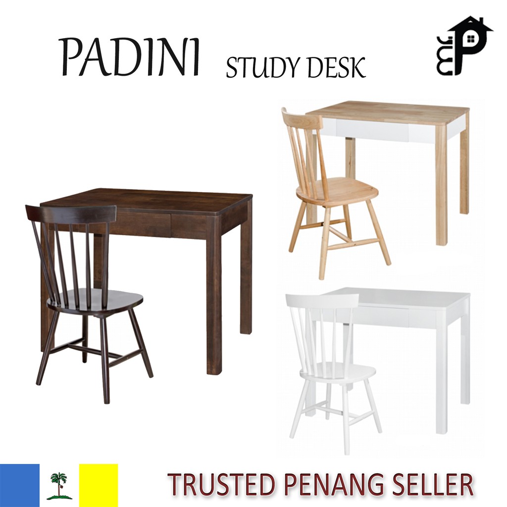 MRP899 PADINI Study Desk Full Solid Wood Solidwood Meja 