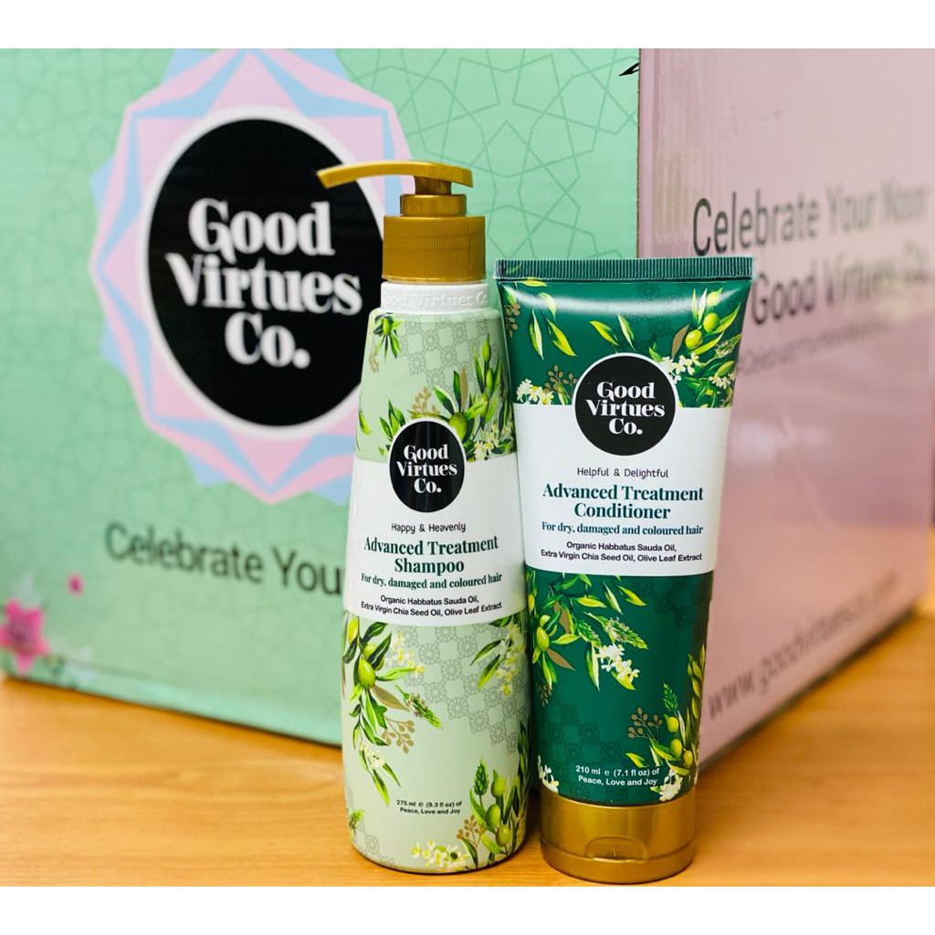 Good Virtues Co Gvc Advanced Treatment Shampoo 275ml Conditioner 210ml For Dry Damaged Coloured Hair