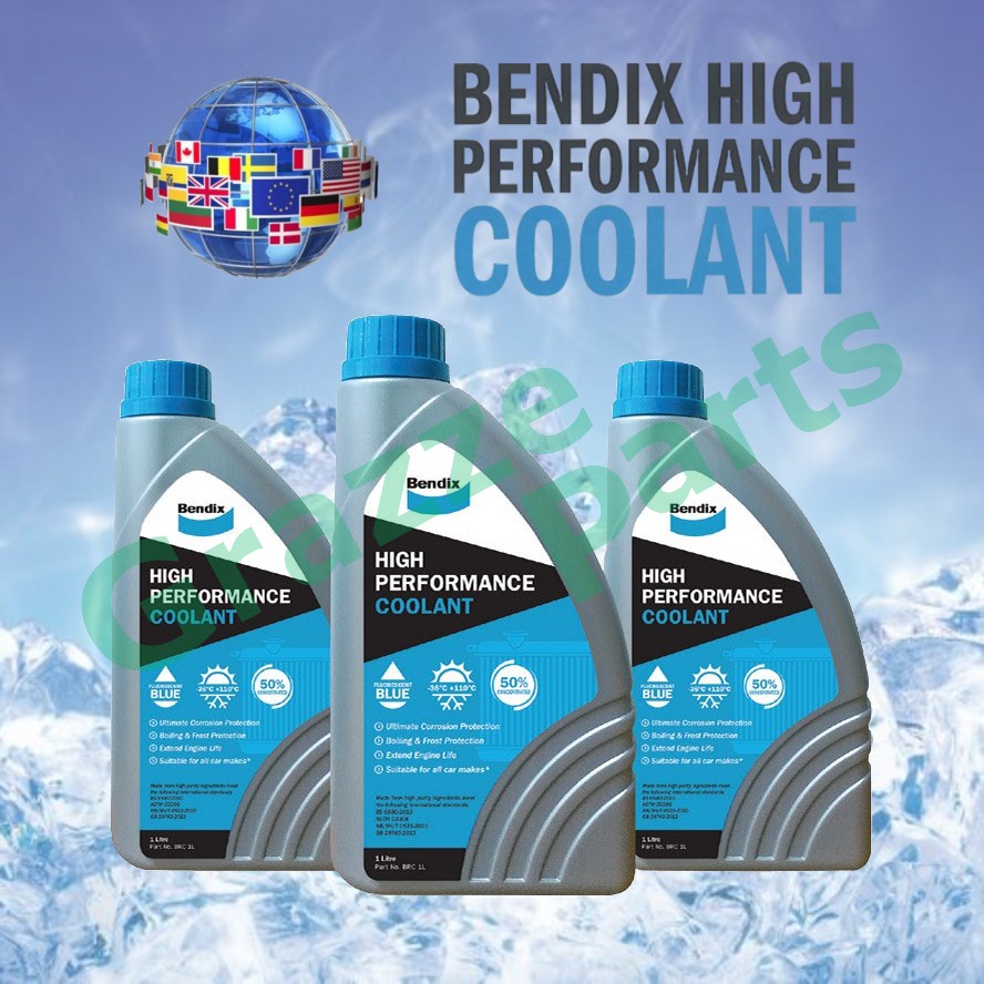 (1 Litre) Bendix High Performance Coolant is a premixed Organic Acid