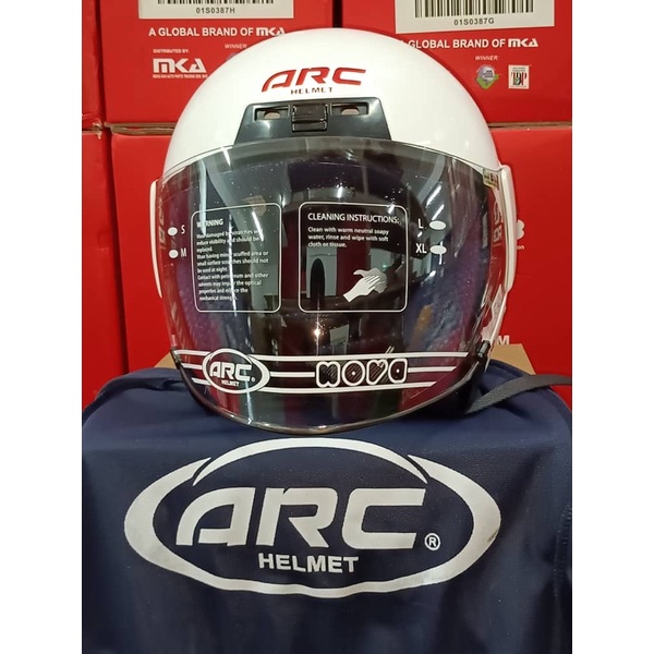 ARC Discovery Helmet - Fiberglass 100% ORIGINAL (WHITE / BLACK/ DEEP ...