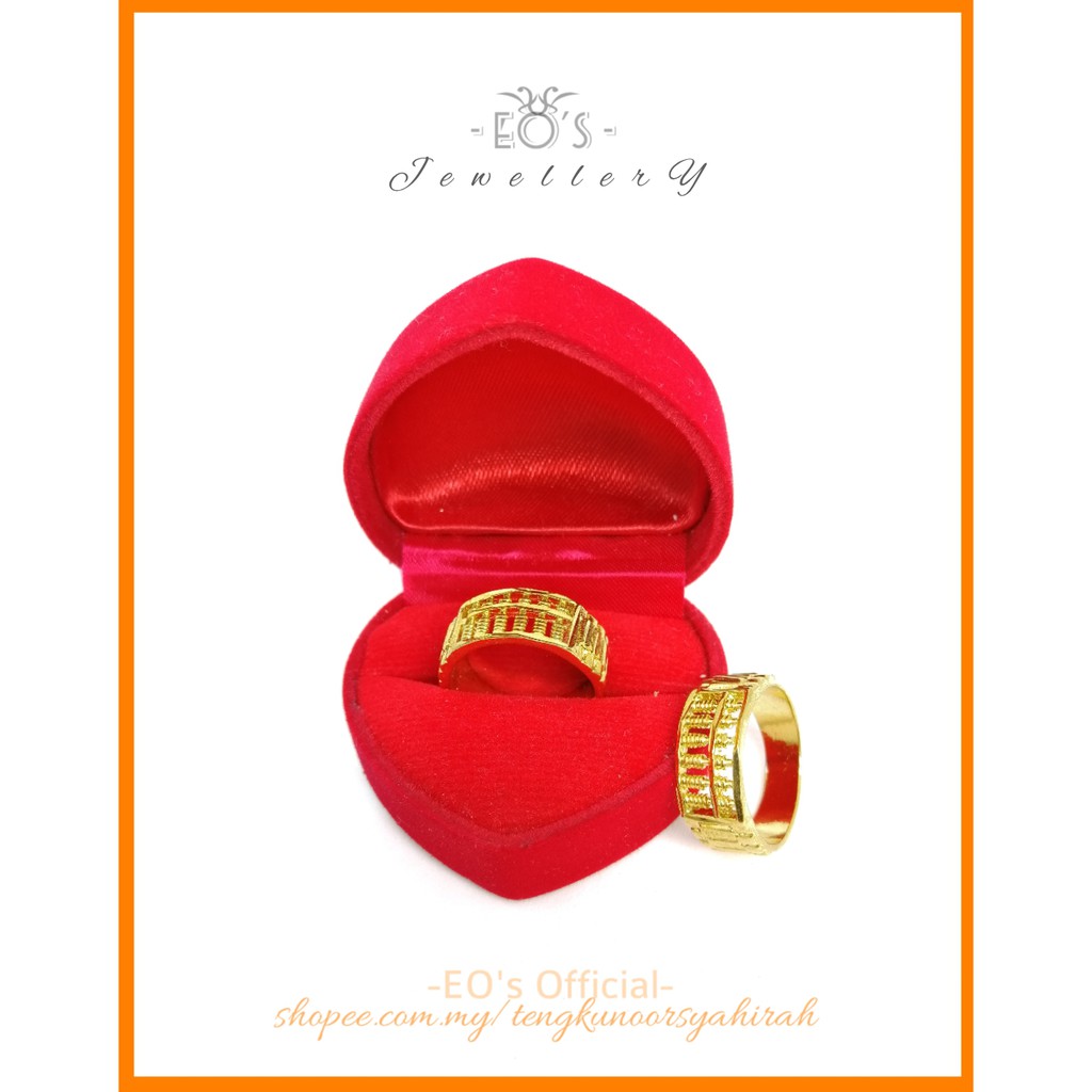 Cincin Sempoa  Bulat Emas  Korea 24K De Golden jewellery 