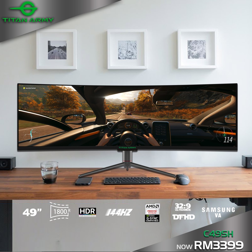 TITAN ARMY 49" Curved 144Hz Gaming Monitor (C49SH) | Shopee Malaysia