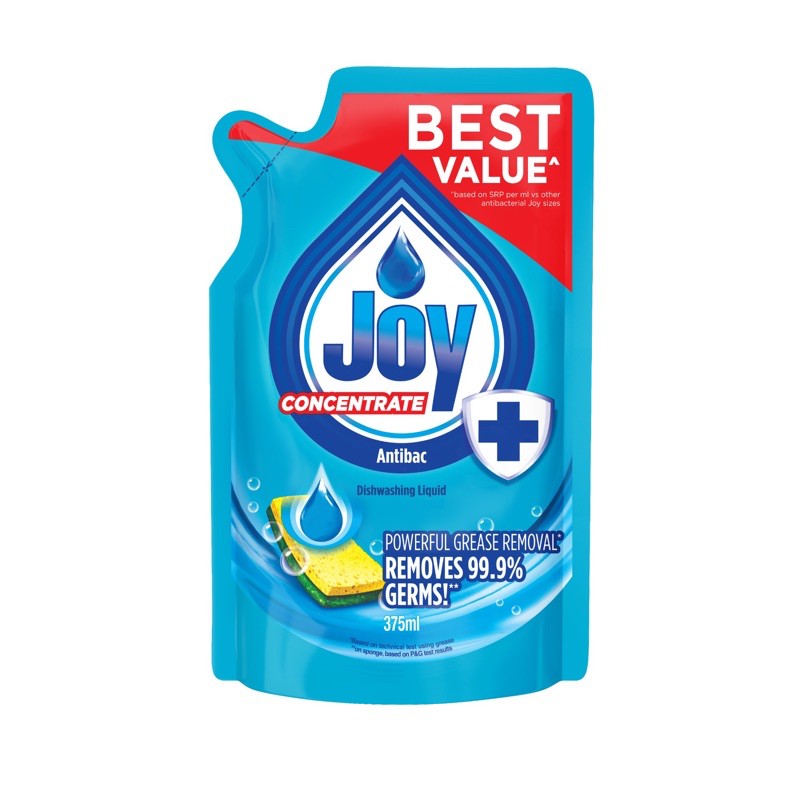 Joy Concentrate Dishwashing Liquid Antibac Refill Pack 375ml | Shopee ...