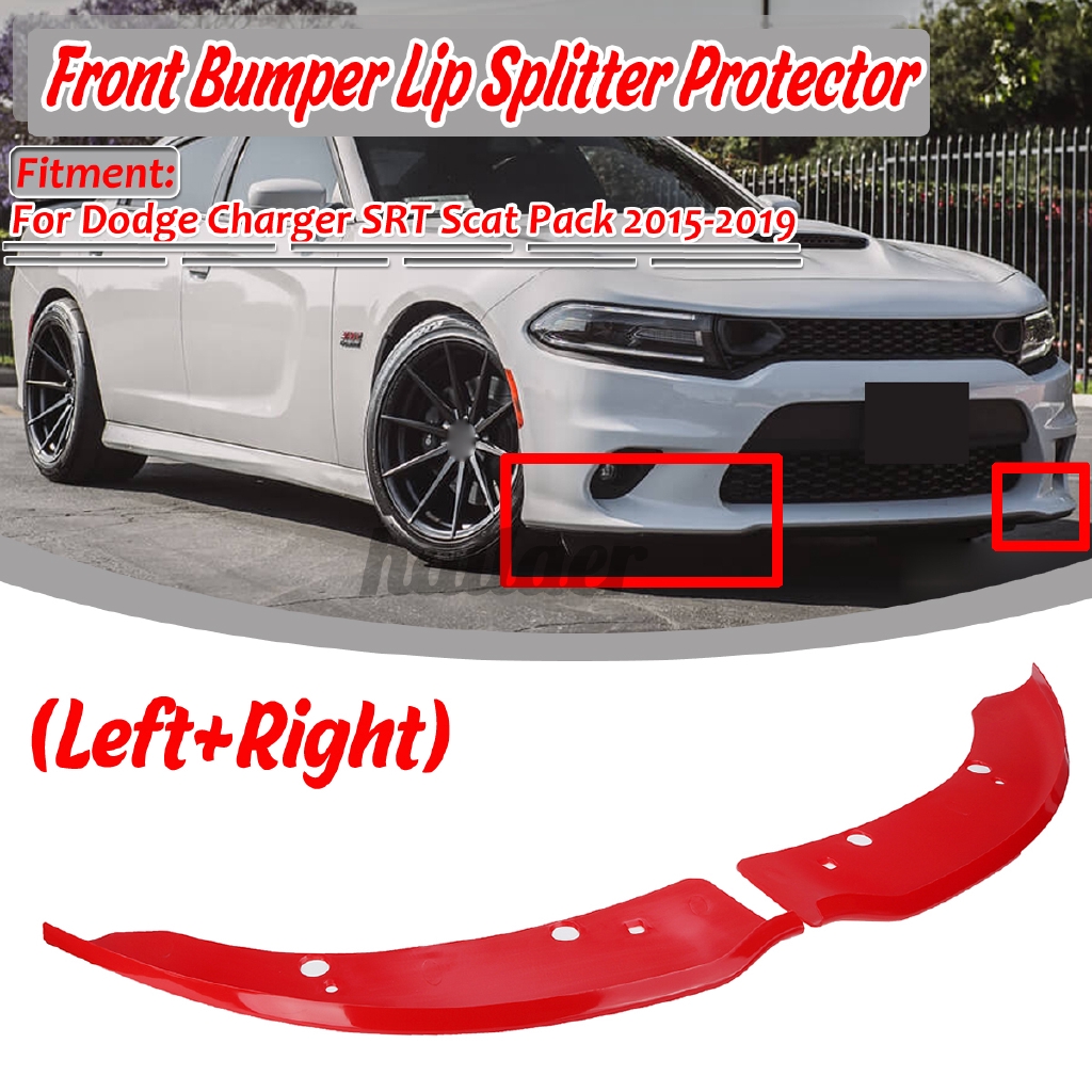 Red Front Bumper Lip Splitter Spoiler Fit For Dodge Charger Srt Scat Pack 15 19 Shopee Malaysia