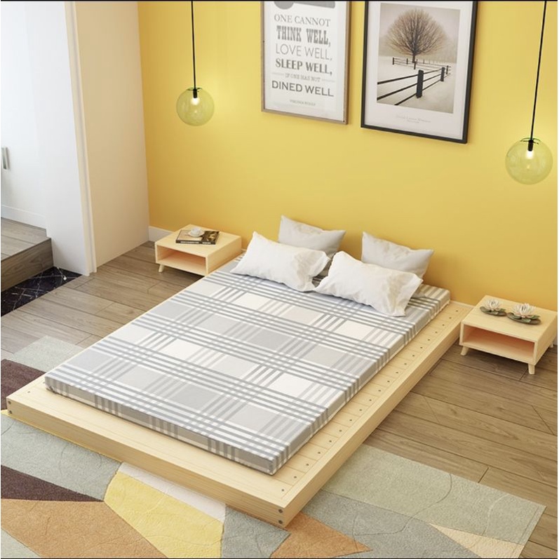 Tatami Bed Frame Made From Solid Pine Wood Shopee Malaysia