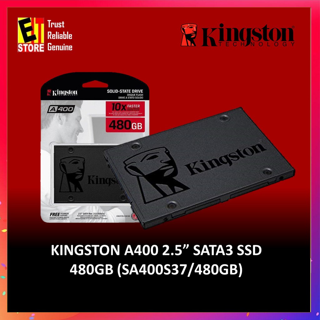 øre Gå tilbage Tectonic KINGSTON 480GB A400 SATA 3 2.5" SSD 7mm Height SA400S37/480G | Shopee  Malaysia