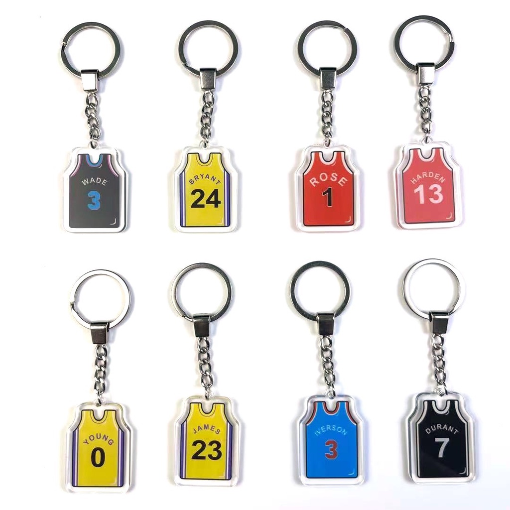 [READY STOCK] NBA Jersey Keychain Basketball keychain Merchandise Gift Idea Basketball lovers (Curry/Kobe/Lebron/Durant)