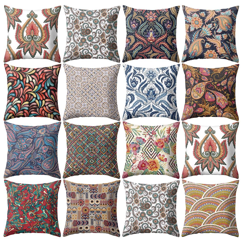 Indian South Asian Home Decor Pillows Bohemian Round Mandala