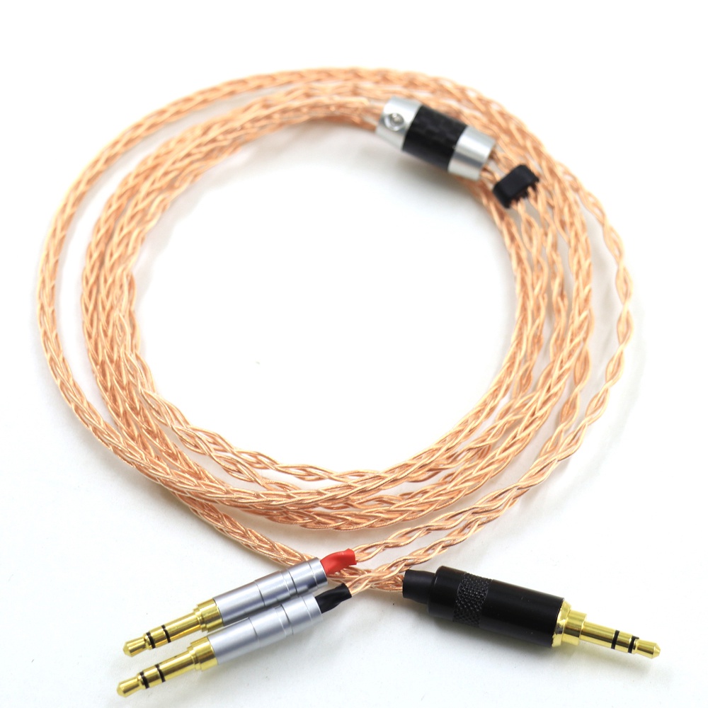 HiFi 2x3.5mm Balanced Single Crystal Copper Headphone Upgrade Cable for Sundara Aventho Focal