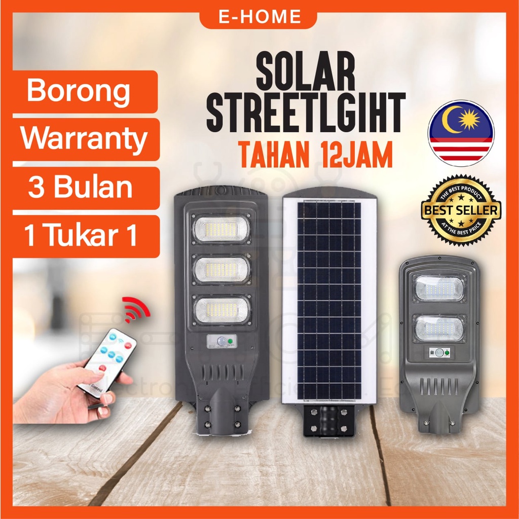 LED Solar Street Lights 100W 200W 300W Lampu Jalan Solar For Outdoor