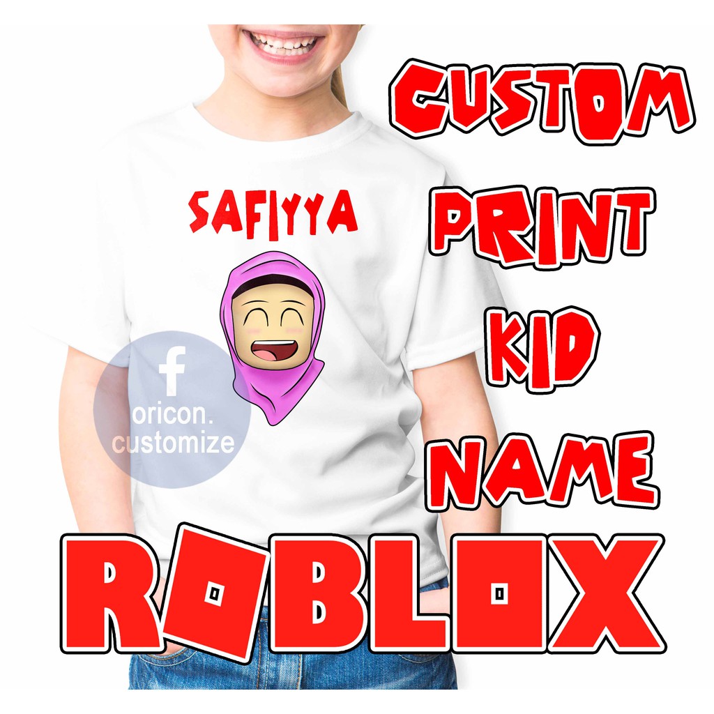 Roblox Tshirt Gaming Tee Mobile Game Baju Budak Roblox Tee Cotton T Shirt Gfx Print Name Shirt Tudung Cute Drawing Shopee Malaysia - baju roblox free boy