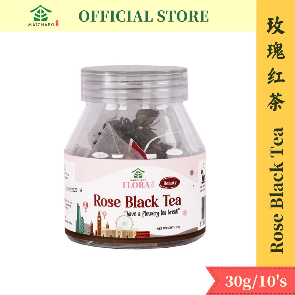 *Clearance Stock* MATCHARO Flora Rose Black Tea/玫瑰红茶 花茶 Flower Tea (10 Tea Bag/小包)