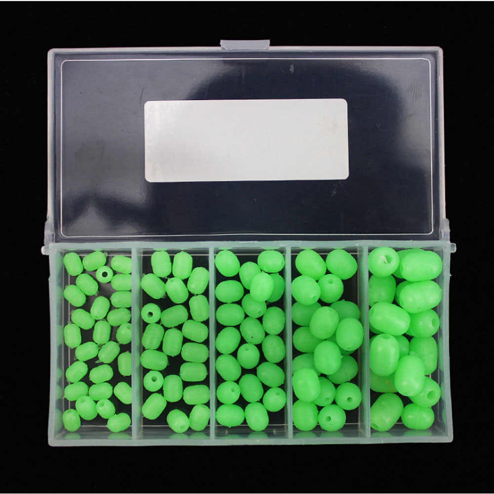 100pcs Luminous Soft Cylindrical Anti-collision Bean Bead Beads Set ...
