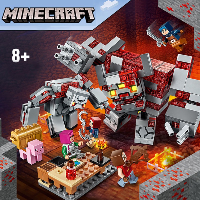Minecraft Series Lego Compatible Redstone Golem Building Blocks For Kids Toys Shopee Malaysia