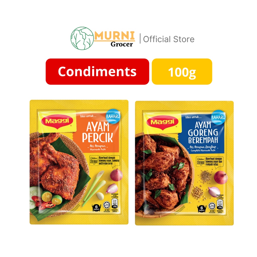 Maggi Ayam Percik / Ayam Goreng Berempah Condiments (100g) | Murni ...