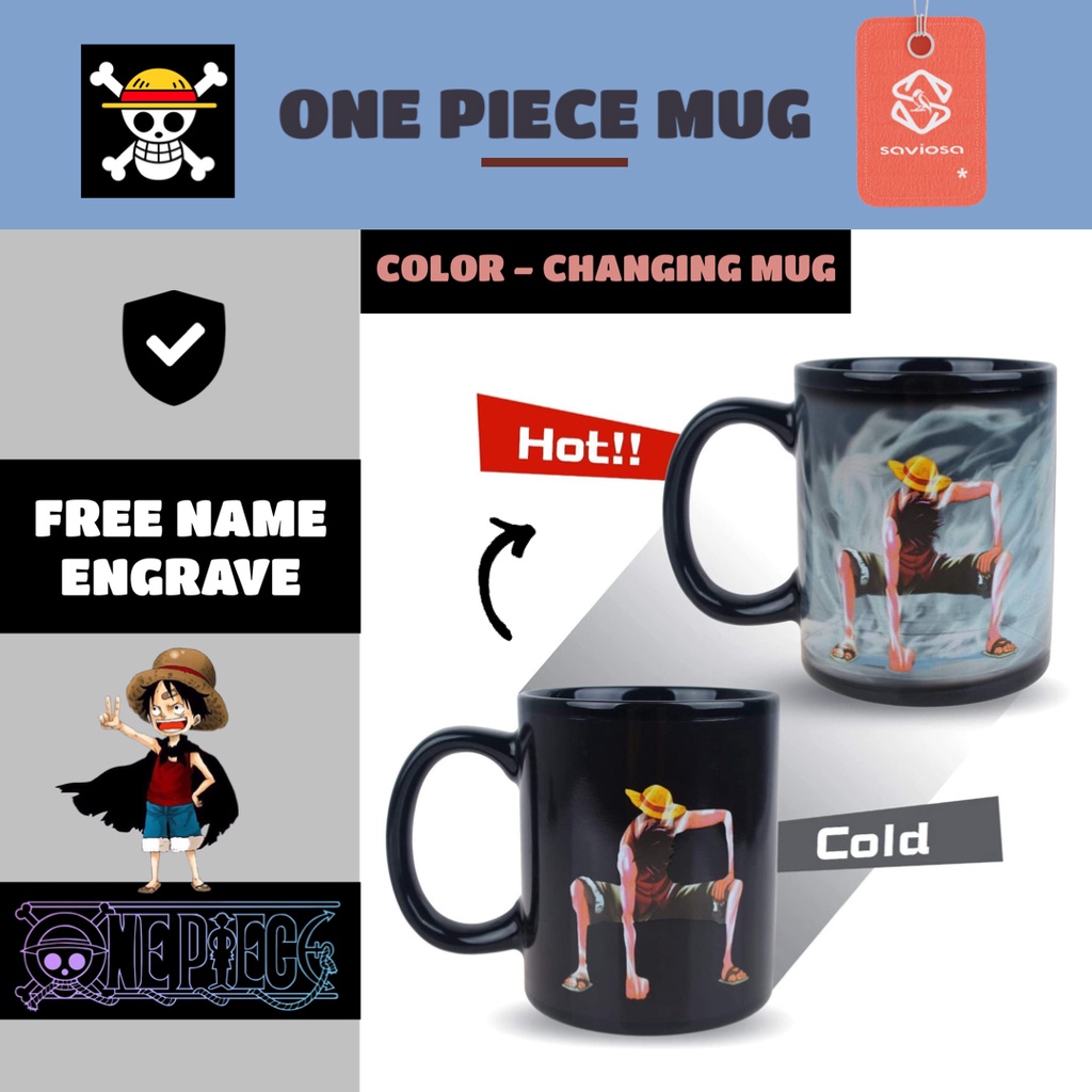 One Piece Magic Mug Color Changing Ceramic Glass Creative Gift Mug Cup